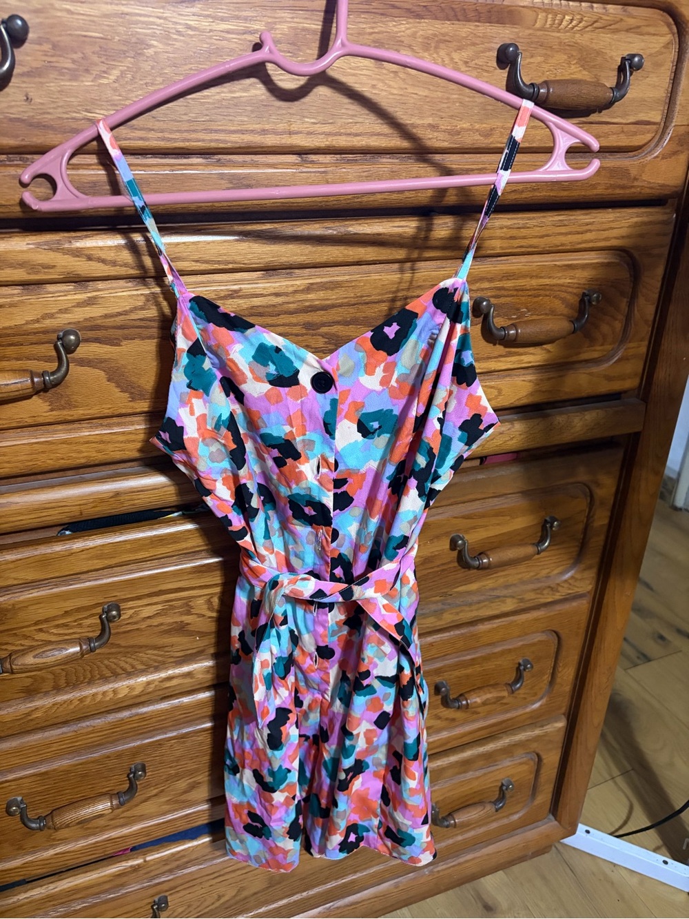 Primark Pink Multi-Color Sleeveless Bodysuit Romper